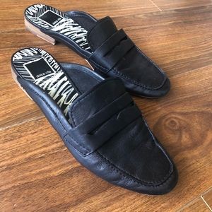 Dolce Vita Black Loafer Mule Flats